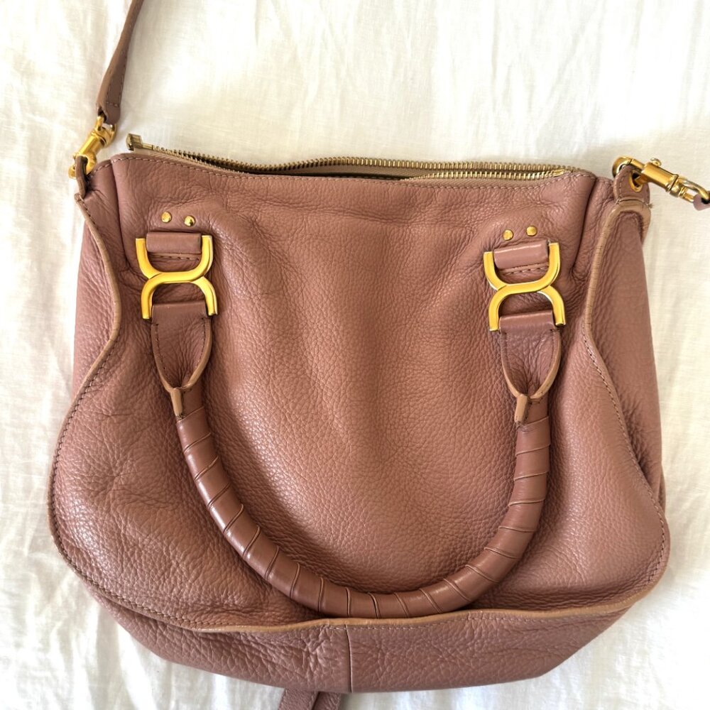 Chloé Marcie Light Pink Satchel Shoulder Bag Authentic (retails $2,690) - Picture 6 of 8